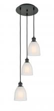  113B-3P-BK-G441 - Brookfield - 3 Light - 12 inch - Matte Black - Cord Hung - Multi Pendant