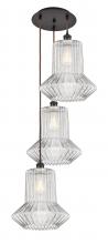  113B-3P-OB-G212 - Springwater - 3 Light - 19 inch - Oil Rubbed Bronze - Cord Hung - Multi Pendant