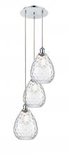  113B-3P-PC-G372 - Waverly - 3 Light - 15 inch - Polished Chrome - Cord Hung - Multi Pendant