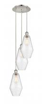  113B-3P-PN-G654-7 - Cindyrella - 3 Light - 14 inch - Polished Nickel - Cord Hung - Multi Pendant