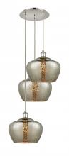 Innovations Lighting 113B-3P-PN-G96-L - Fenton - 3 Light - 18 inch - Polished Nickel - Cord Hung - Multi Pendant