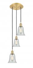 Innovations Lighting 113B-3P-SG-G2812 - Hanover - 3 Light - 13 inch - Satin Gold - Cord Hung - Multi Pendant