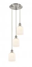  113B-3P-SN-G559-5GWH - Bridal Veil - 3 Light - 12 inch - Brushed Satin Nickel - Cord Hung - Multi Pendant