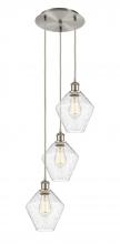  113B-3P-SN-G654-8 - Cindyrella - 3 Light - 15 inch - Brushed Satin Nickel - Cord Hung - Multi Pendant