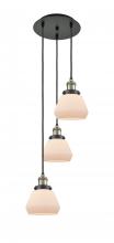  113F-3P-BAB-G171 - Fulton - 3 Light - 14 inch - Black Antique Brass - Cord hung - Multi Pendant