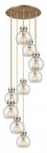  119-410-1PS-BB-G410-8SDY - Newton Sphere - 9 Light - 22 inch - Brushed Brass - Cord hung - Multi Pendant