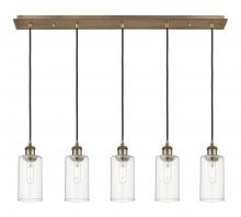  125B-5P-BB-G434-7CL - Crown Point - 5 Light - 37 inch - Brushed Brass - Linear Pendant