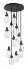  126-450-1P-BK-G450-6SCL - Malone - 12 Light - 25 inch - Matte Black - Multi Pendant