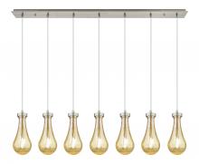 Innovations Lighting 127-451-1P-SN-G451-5ME - Owego - 7 Light - 49 inch - Brushed Satin Nickel - Linear Pendant