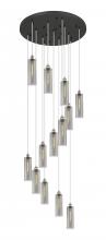 Innovations Lighting 132BK-B-13P-SN-G434-12SM - Crown Point - 13 Light - 32 inch - Brushed Satin Nickel - Multi Pendant