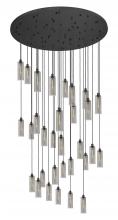 Innovations Lighting 160BK-B-31P-BK-G434-12SM - Crown Point - 31 Light - 60 inch - Matte Black - Multi Pendant