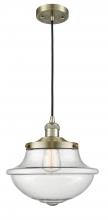 Innovations Lighting 201C-AB-G544-LED - Oxford - 1 Light - 12 inch - Antique Brass - Cord hung - Mini Pendant