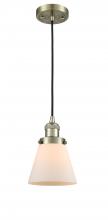 Innovations Lighting 201C-AB-G61 - Cone - 1 Light - 6 inch - Antique Brass - Cord hung - Mini Pendant
