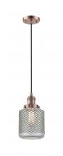 Innovations Lighting 201C-AC-G262 - Stanton - 1 Light - 6 inch - Antique Copper - Cord hung - Mini Pendant