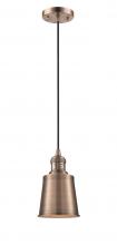  201C-AC-M9-AC - Addison - 1 Light - 5 inch - Antique Copper - Cord hung - Mini Pendant