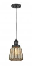 Innovations Lighting 201C-BK-G146 - Chatham - 1 Light - 7 inch - Matte Black - Cord hung - Mini Pendant