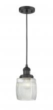 Innovations Lighting 201C-BK-G302-LED - Colton - 1 Light - 6 inch - Matte Black - Cord hung - Mini Pendant