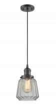 Innovations Lighting 201C-OB-G142-LED - Chatham - 1 Light - 7 inch - Oil Rubbed Bronze - Cord hung - Mini Pendant