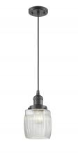 Innovations Lighting 201C-OB-G302-LED - Colton - 1 Light - 6 inch - Oil Rubbed Bronze - Cord hung - Mini Pendant