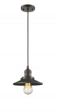 Innovations Lighting 201C-OB-M5-LED - Railroad - 1 Light - 8 inch - Oil Rubbed Bronze - Cord hung - Mini Pendant