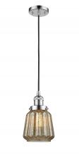 Innovations Lighting 201C-PC-G146 - Chatham - 1 Light - 7 inch - Polished Chrome - Cord hung - Mini Pendant