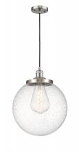  201C-SN-G204-14 - Beacon - 1 Light - 14 inch - Brushed Satin Nickel - Cord hung - Mini Pendant