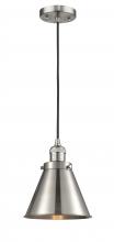 Innovations Lighting 201C-SN-M13-SN-LED - Appalachian - 1 Light - 8 inch - Brushed Satin Nickel - Cord hung - Mini Pendant