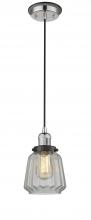 Innovations Lighting 201CBP-PNBK-G142 - Chatham - 1 Light - 7 inch - Polished Nickel - Cord hung - Mini Pendant