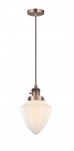 Innovations Lighting 201CSW-AC-G661-7-LED - Bullet - 1 Light - 7 inch - Antique Copper - Cord hung - Mini Pendant