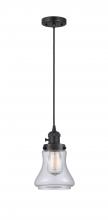 Innovations Lighting 201CSW-BK-G192-LED - Bellmont - 1 Light - 6 inch - Matte Black - Cord hung - Mini Pendant