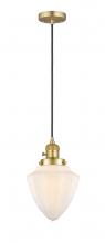  201CSW-SG-G661-7 - Bullet - 1 Light - 7 inch - Satin Gold - Cord hung - Mini Pendant