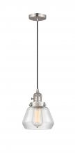 Innovations Lighting 201CSW-SN-G172-LED - Fulton - 1 Light - 7 inch - Brushed Satin Nickel - Cord hung - Mini Pendant