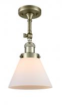 Innovations Lighting 201F-AB-G41 - Cone - 1 Light - 8 inch - Antique Brass - Semi-Flush Mount