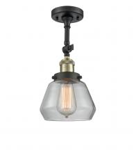 Innovations Lighting 201F-BAB-G172 - Fulton - 1 Light - 7 inch - Black Antique Brass - Adjustable Semi-Flush Mount