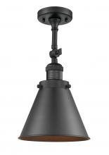 Innovations Lighting 201F-BK-M13-BK-LED - Appalachian - 1 Light - 8 inch - Matte Black - Semi-Flush Mount