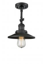 Innovations Lighting 201F-BK-M6-LED - Railroad - 1 Light - 8 inch - Matte Black - Semi-Flush Mount