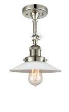 Innovations Lighting 201F-PN-G1-LED - Halophane - 1 Light - 9 inch - Polished Nickel - Semi-Flush Mount