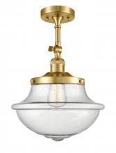 Innovations Lighting 201F-SG-G544-LED - Oxford - 1 Light - 12 inch - Satin Gold - Semi-Flush Mount