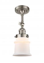 Innovations Lighting 201F-SN-G181S-LED - Canton - 1 Light - 5 inch - Brushed Satin Nickel - Adjustable Semi-Flush Mount