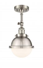 Innovations Lighting 201F-SN-HFS-61-SN-LED - Hampden - 1 Light - 7 inch - Brushed Satin Nickel - Semi-Flush Mount