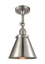 Innovations Lighting 201F-SN-M13-SN - Appalachian - 1 Light - 8 inch - Brushed Satin Nickel - Semi-Flush Mount