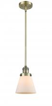 Innovations Lighting 201S-AB-G61 - Cone - 1 Light - 6 inch - Antique Brass - Stem Hung - Mini Pendant