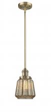 Innovations Lighting 201S-BB-G146-LED - Chatham - 1 Light - 7 inch - Brushed Brass - Stem Hung - Mini Pendant