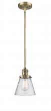 Innovations Lighting 201S-BB-G64 - Cone - 1 Light - 6 inch - Brushed Brass - Stem Hung - Mini Pendant