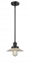  201S-BK-G2 - Halophane - 1 Light - 9 inch - Matte Black - Stem Hung - Mini Pendant