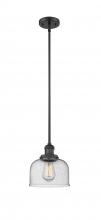 Innovations Lighting 201S-BK-G74-LED - Bell - 1 Light - 8 inch - Matte Black - Stem Hung - Mini Pendant