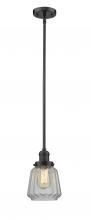 Innovations Lighting 201S-OB-G142-LED - Chatham - 1 Light - 7 inch - Oil Rubbed Bronze - Stem Hung - Mini Pendant