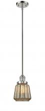 Innovations Lighting 201S-PN-G146-LED - Chatham - 1 Light - 7 inch - Polished Nickel - Stem Hung - Mini Pendant