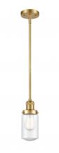 Innovations Lighting 201S-SG-G314-LED - Dover - 1 Light - 5 inch - Satin Gold - Stem Hung - Mini Pendant