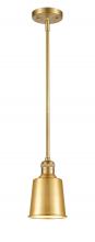  201S-SG-M9-SG - Addison - 1 Light - 5 inch - Satin Gold - Stem Hung - Mini Pendant